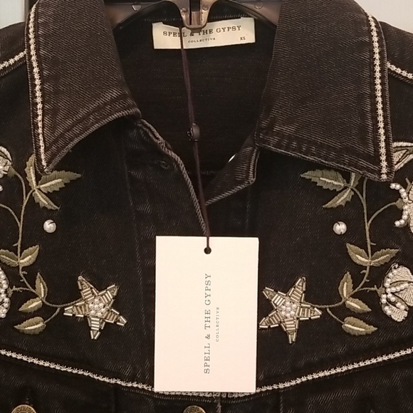 💕SPELL & THE GYPSY💕 Celestial Embellished Jacket XS NWT - Picture 16 of 16